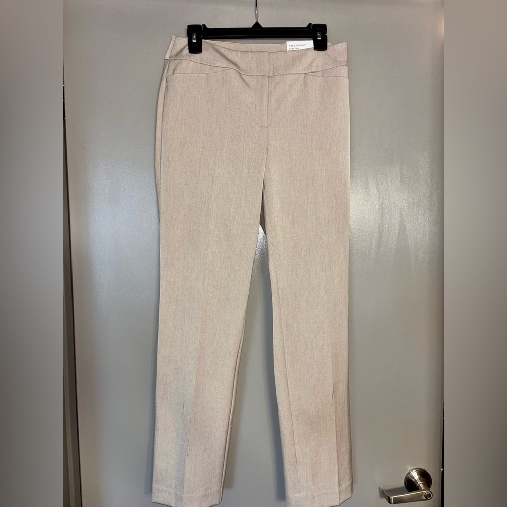 NWT Ann Taylor Beige Straight Leg Dress Pants | Women’s Size 4 / Medium